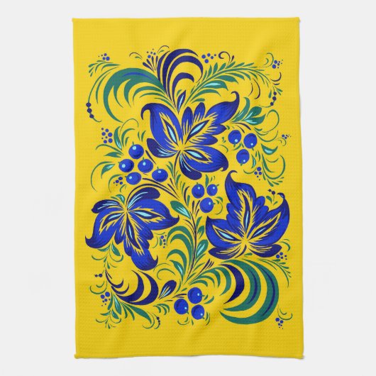 Muster im ukrainischen Volksstil Geschirrtuch (Vertikal)