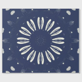 Muster in Blau und Weiß Geschenkpapier (Flach)