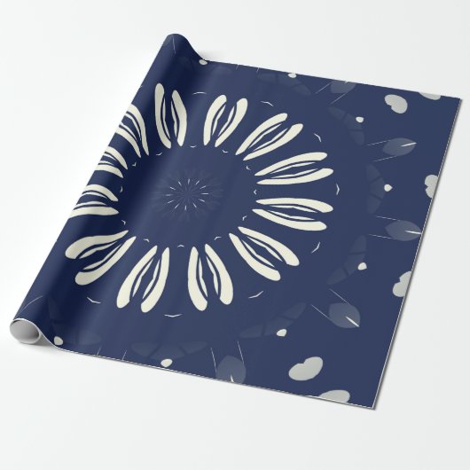 Muster in Blau und Weiß Geschenkpapier (Ungerollt)