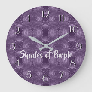 Muster in der Purples Backward Clock Große Wanduhr