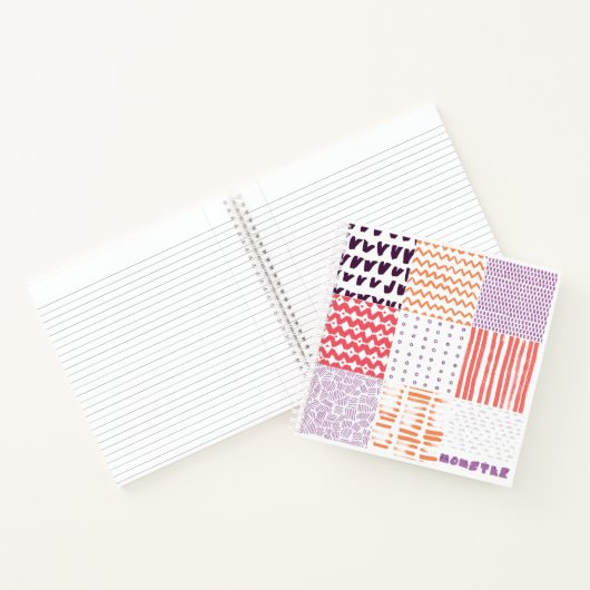 Muster in Form von Schnell- und Handzeichnungen Notizblock (Innenseite)