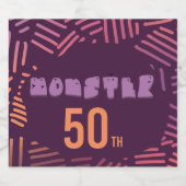 Muster in Form von Schnell- und Handzeichnungen Schaumweinetikett (Einzelnes Label)