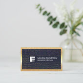 Muster in Gold-Sequenzen | Gold-Metallische Grenze Visitenkarte (Stehend Vorderseite)