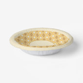 Muster in Gold und Creme Pappteller (Gewinkelt)