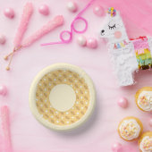 Muster in Gold und Creme Pappteller (Party)