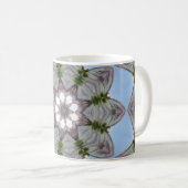 Muster in Grau und Blau Kaffeetasse (VorderseiteRechts)