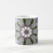 Muster in Grau und Blau Kaffeetasse (Mittel)