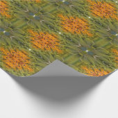 Muster in Grün und Orange Geschenkpapier (Ecke)