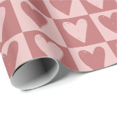 Muster in Pastellrot und rosa Geschenkpapier (Rolleneckpunkt)