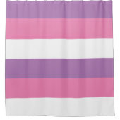 Muster in Pastellstreifen, horizontal rosa Lila Duschvorhang (Vorderseite)