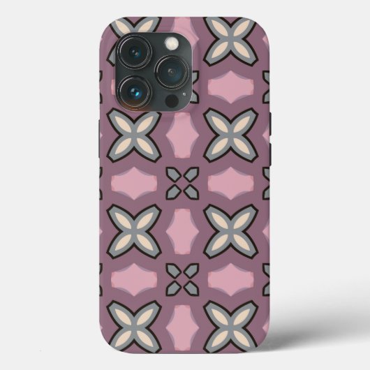 Muster in Rosa und Grau Case-Mate iPhone Hülle (Rückseite)