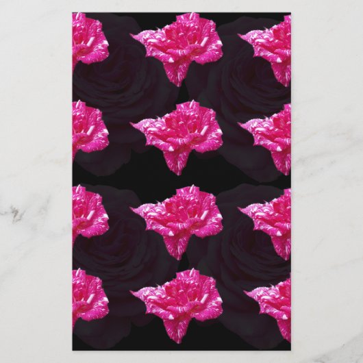 Muster in rosa und schwarz, briefpapier (Vorderseite)