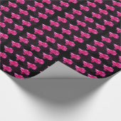 Muster in rosa und schwarz, geschenkpapier (Ecke)