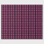 Muster in rosa und schwarz, geschenkpapier (Flach)