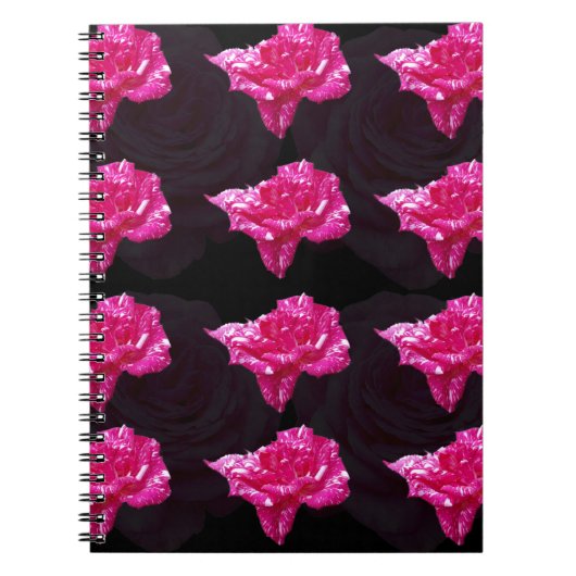 Muster in rosa und schwarz, notizblock (Vorderseite)