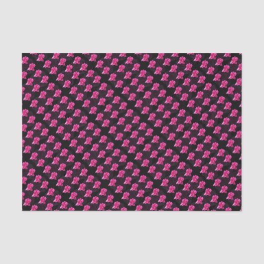 Muster in rosa und schwarz, seidenpapier (Vorderseite)