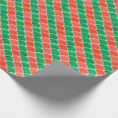 Muster in Rot und Grün-Gouache Geschenkpapier (Ecke)