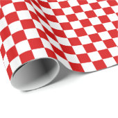 Muster in Rot und Weiß Geschenkpapier (Rolleneckpunkt)