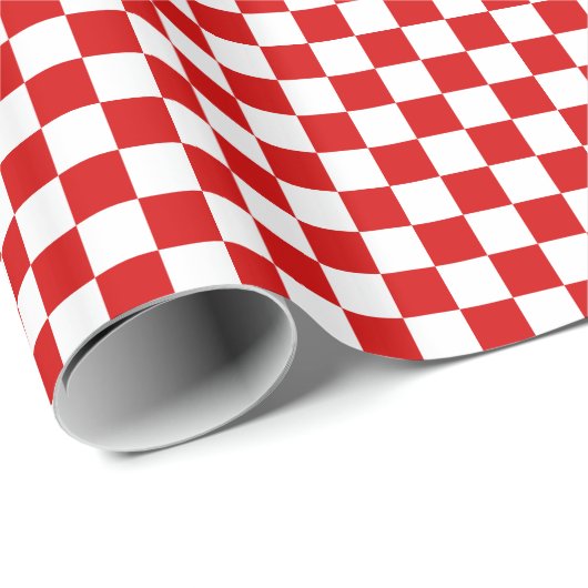 Muster in Rot und Weiß Geschenkpapier (Rolleneckpunkt)