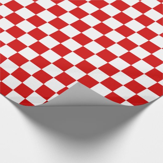 Muster in Rot und Weiß Geschenkpapier (Ecke)