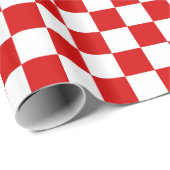 Muster in Rot und Weiß Geschenkpapier (Rolleneckpunkt)