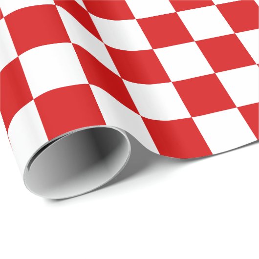Muster in Rot und Weiß Geschenkpapier (Rolleneckpunkt)