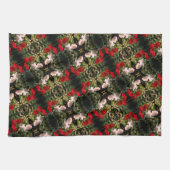 Muster in Rot und Weiß Geschirrtuch (Horizontal)