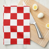 Muster in Rot und Weiß Handtuch (Viertel Falte)