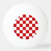 Muster in Rot und Weiß Tischtennisball (Rückseite)