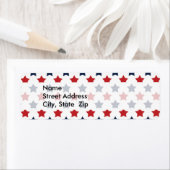 Muster in Rot, Weiß und Blau (Insitu)