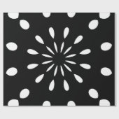 Muster in Schwarz und Weiß Geschenkpapier (Flach)
