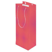 Muster in weichem Rosa und Lila Geschenktüte Für Weinflaschen (Rückseite Schrägansicht)