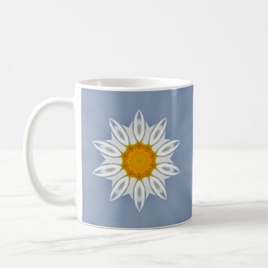 Muster in Weiß und Gelb Kaffeetasse (Links)