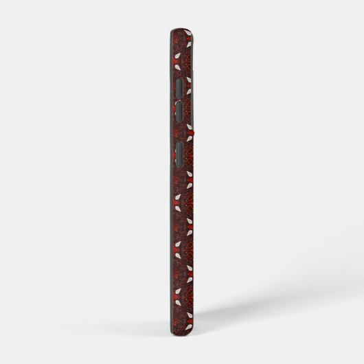 Muster in Weiß und Rot Taika Samsung Galaxy Hülle (Rechte Seite)