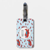 Muster-Individuelle Name für Red & Blue Airplane Gepäckanhänger (Rückseite vertikal)