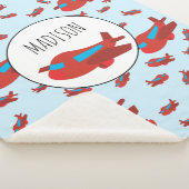 Muster-Individuelle Name für Red & Blue Airplane Sherpadecke (3/4)