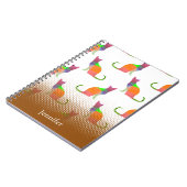 Muster-Individuelle Name für Silhouette-Low-Poly-C Notizblock (Linke Seite)