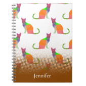 Muster-Individuelle Name für Silhouette-Low-Poly-C Notizblock (Vorderseite)