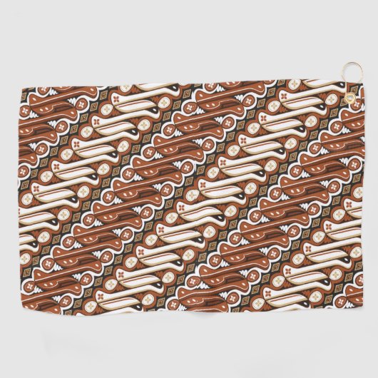 Muster indonesische Batik Golfhandtuch (Horizontal)