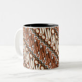 Muster indonesische Batik Zweifarbige Tasse (Vorderseite Links)