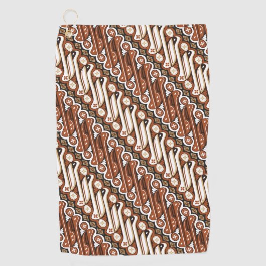 Muster indonesischer Batik Golfhandtuch (Vorderseite)