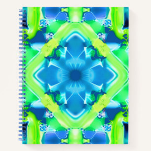 Muster-Journal zu Cobalt Blue und Lime Green Gefär Notizblock