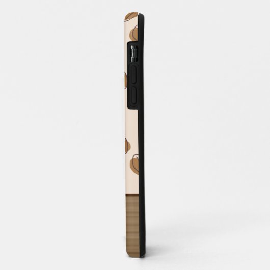 Muster Kaffeebohnen iPhone Case (Hinten/Links)