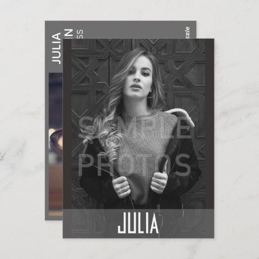 Muster-Karten Kopfschuss-Comp-Vorlage Postkarte (Vorne/Hinten)