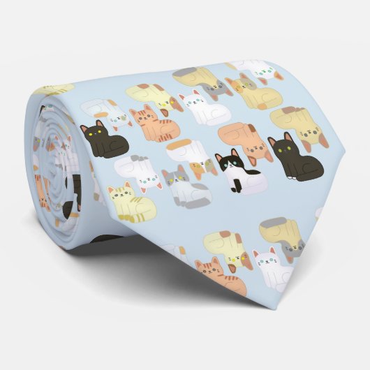 Muster-Katze Krawatte (Gerollt)