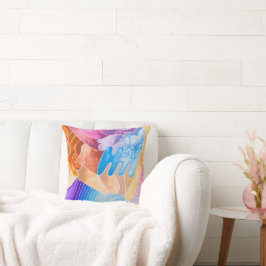 Muster/Kissen/Aquarell/Retro/Art/Modern/Design Kissen