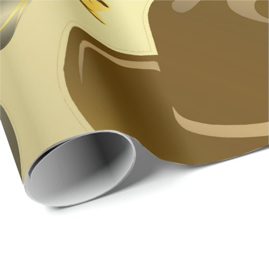 Muster kleiner Cowboy-Hüte in Brauntönen Geschenkpapier (Rolleneckpunkt)