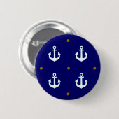 Muster kleiner weißer Anker Button (Vorne & Hinten)