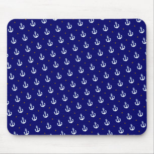 Muster kleiner weißer Anker Mousepad
