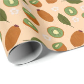Muster-Kollektion für Fruchtkörbe - Kiwi Wrapping  Geschenkpapier (Rolleneckpunkt)